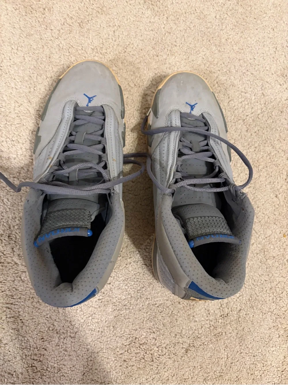 Air Jordan Retro 14 Men’s Basketball Shoes - Grey/Blue size 9.5